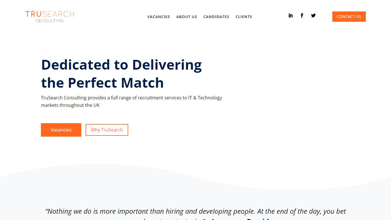 Dedicated to Delivering the Perfect Match - TruSearch Consulting